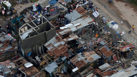 Imagen de la devastación causada por el huracán a su paso por Haití. - REUTERS