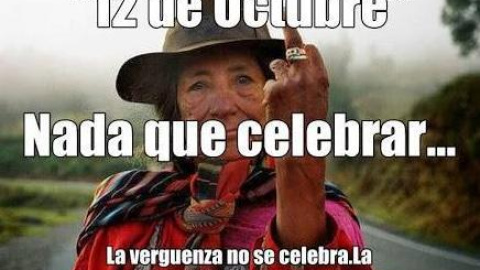 La imagen que Willy Toledo ha puesto como foto de perfil en su Facebook con motivo de la fiesta del 12 de octubre.