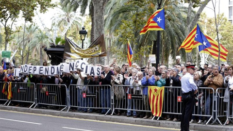 Imagen de la concentración, a las puertas del TSJCat.