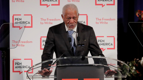 Morgan Freeman, en la gala literaria de PEN America. /  LUCAS JACKSON (REUTERS)