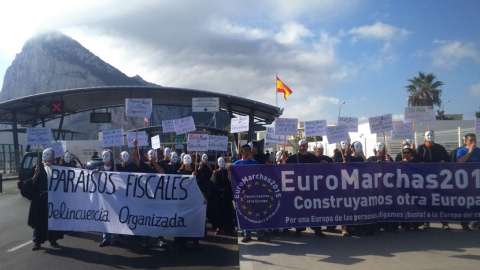 Imagen de la columna que partió de Gibraltar el pasado 1 de octubre. / EUROMARCHAS