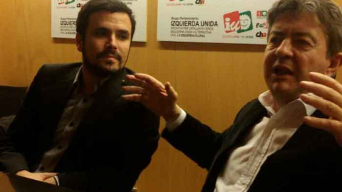 Alberto Garzón y Jean- Luc Melènchon. / JUAN ANTONIO BLAY