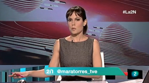 Mara Torres, presentadora del informativo La 2 Noticias