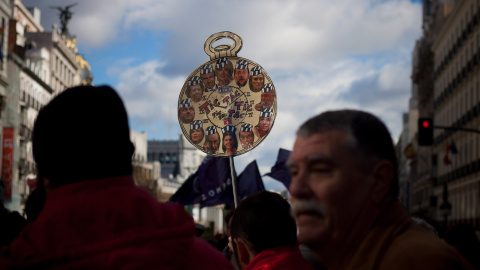 Cientos de miles de personas acuden a la Marcha del Cambio en Madrid, convocados por Podemos. -JAIRO VARGAS