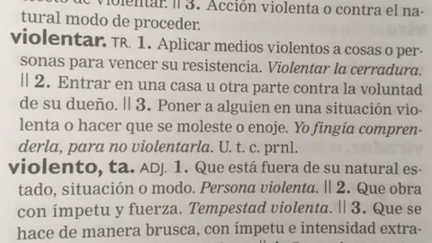 Diccionario de la Lengua Española (DLE) con la entrada del término 'violencia' - EUROPA PRESS