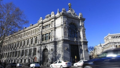 Edificio del Banco de España, en la madileña plaza de la Cibeles. E.P.