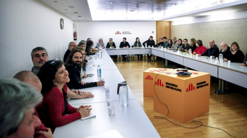 Vista general de la reunión de la ejecutiva de ERC del pasado lunes. EFE/Quique Garcia