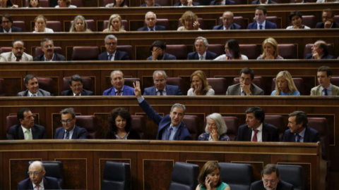 Bancada de los diputados del PP en el Congreso de los Diputados. EFE/Sergio Barrenechea