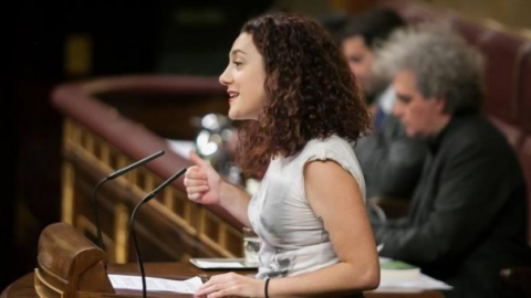 Aina Vidal en una intervenció al Congrés.