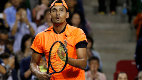 Nick Kyrgios durante las semifinales del torneo de Tokio, que terminó ganando. /REUTERS