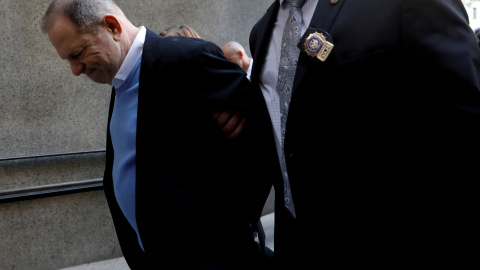 Harvey Weinstein, a su llegada al tribunal criminal de Manhattan. - REUTERS