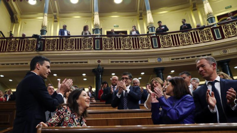 31/05/2018 El Secretario General del PSOE Pedro Sánchez, a su llegada al hemiciclo el día que se debate la moción de censura presentada por el PSOE en el Congreso de los Diputados.- EFE/J.J. Guillén