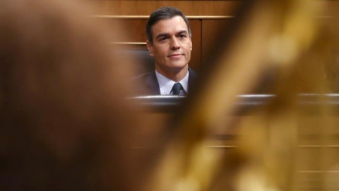 Pedro Sánchez, en la primera sessió d'investidura al Congrés. REUTERS / SERGIO PÉREZ