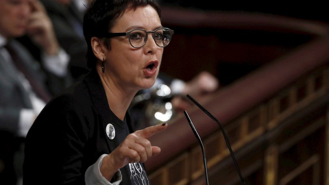 La diputada de ERC Montse Bassa, durante su intervención este martes en el Congreso. EFE/Mariscal