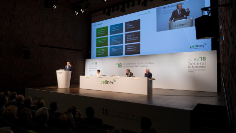 Intervención del presidente y consejero delegado de Cellnex, Tobías Martínez, en la junta de accionistas de la compañía.