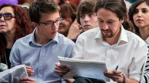 Los líderes de Podemos, Pablo Iglesias e Íñigo Errejón. EFE