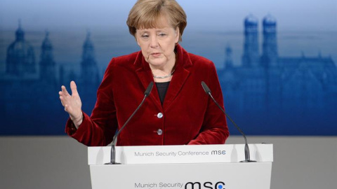 Merkel, durante la conferencia de seguridad en Múncih. EFE/EPA/ANDREAS