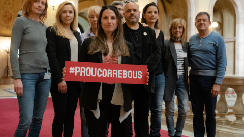 Representants de la Plataforma Prou Correbous al Parlament. PROU CORREBOUS.