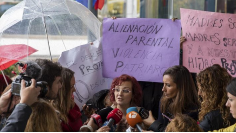 La presidenta de Infancia Libre, María Sevilla, tras su declaración ante la Ficalía por un presunto delito de "organización criminal"