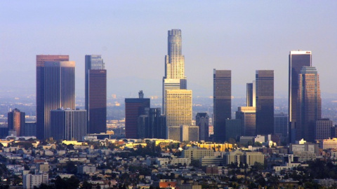 Una vista panorámica de la ciudad de Los Ángeles.