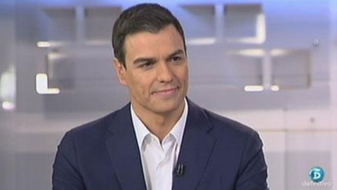 Pedro Sánchez, durante la entrevista. / INFORMATIVOS TELECINCO