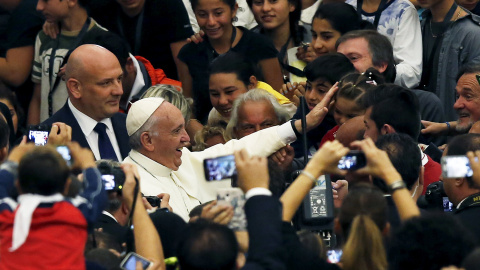 El Papa Francisco a su llegada a la audiencia en el Vaticano.- REUTERS.