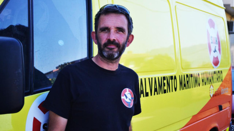 Íñigo Mijangos, coordinador de la ONG vasca Salvamento Marítimo Humanitario. - PABLO MUÑOZ