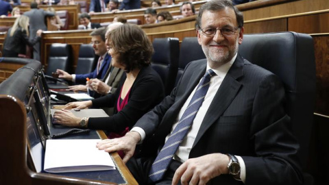 Rajoy, durante su discurso. EFE/Chema Moya