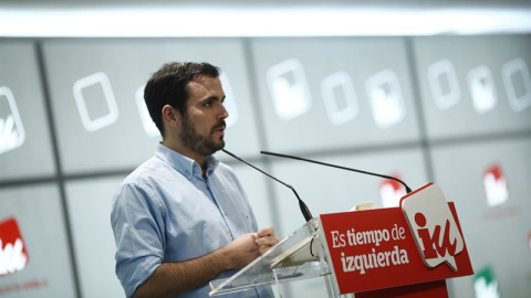 Garzón en su comparecencia.- EUROPA PRESS