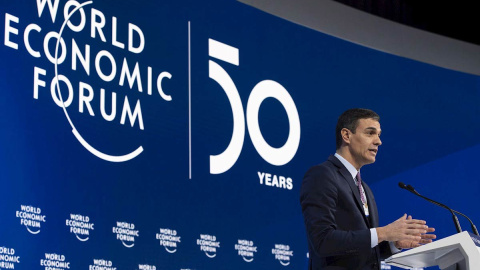 Pedro Sánchez en Davos