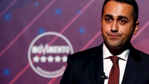 Luigi Di Maio en el momento en el que anunció su dimisión | EFE