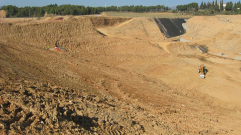 Vista panorámica de las obras realizadas en Can Mata. / J.M. Robles (Instituto Catalán de Paleontología Miquel Crusafont)