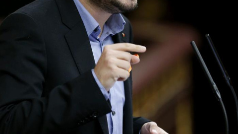 Alberto Garzón, en su primera intervención en un Debate sobre el Estado de la NAción. EFE