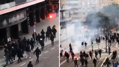 Pelea Valencia Barcelona