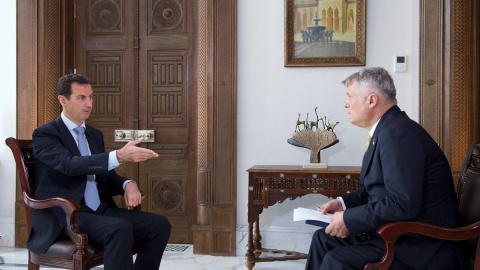 El presidente sirio, Bashard Al Assad durante una entrevista.TWITTER/ @Presidency_Sy