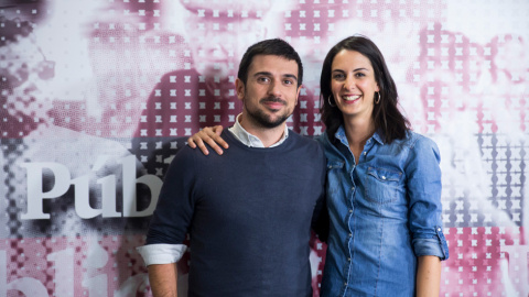 Ramón Espinar y Rita Maestre, tras el debate en Público TV. - IRENE LINGUA