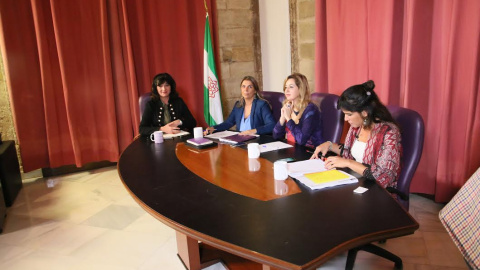 Las candidatas a liderar el partido en Andalucía durante el debate