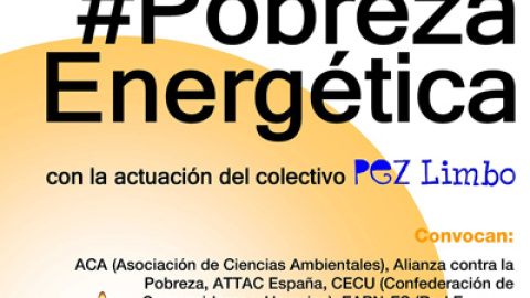 Cartel de convocatoria de los actos contra la pobreza energética.