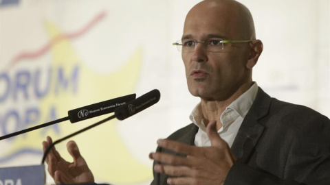 El cabeza de lista de Junts pel Si a las elecciones al Parlamento de Catalunya del 27 de septiembre, Raúl Romeva. - EFE