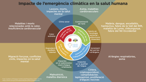 Impacte de l'emergÃ¨ncia climÃ tica en la salut humana