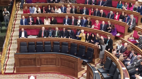 Diputados de Vox como Manuel Mariscal sentados en los escaños que tradicionalmente corresponden al PSOE: PÚBLICO