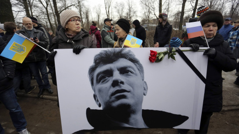 Manifestación en Moscú en honor a Boris Nemtsov, líder opositor recientemente asesinado. REUTERS