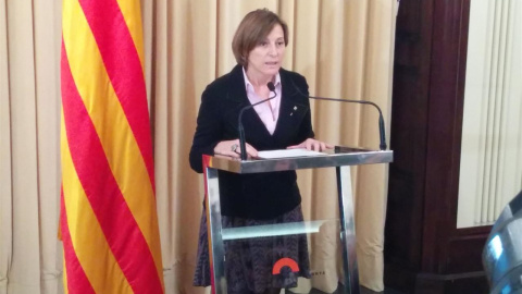 Carme Forcadell durante su comparecencia de este viernes./ EP