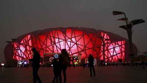 Imagen del recinto donde Alibaba celebra el Festival de Compras TMall. REUTERS/Kim Kyung-Hoon