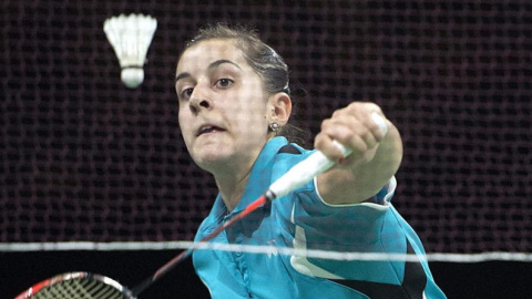 Carolina Marín, durante un partido. EFE