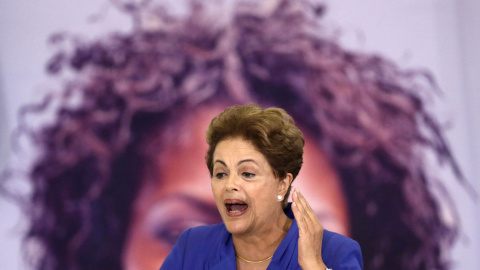 La presidenta de Brasil, Dilma Rousseff, durante su discurso. - REUTERS