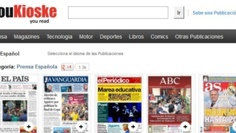 Captura de la web de Youkioske.com, cuyos administradores fueron condenados por la Audiencia Nacional.