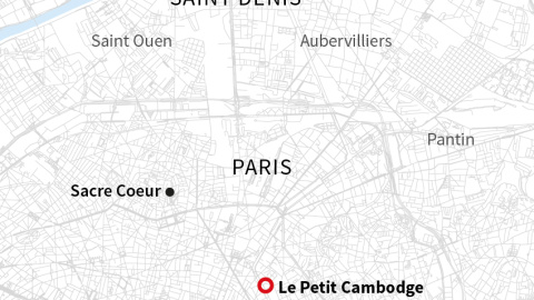 Lugares de los atentados en París