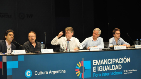 Un momento de la primera jornada del Foro Internacional por la Emancipación y la Igualdad./ A. D.