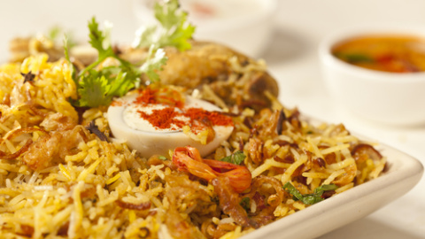 arroz biryani.